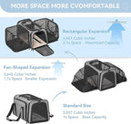 Petsfit 17" x 11" x 11" Airline-Approved Expandable Pet Carrier, 2X Square - Image 2