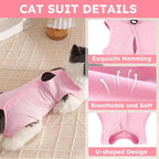 Cat Recovery Suit for Spay Abdominal Wounds, Kitten Onesie Bodysuit for Cats - Image 6