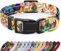 Reflective Dog Collar for Large Dogs, Cute Boho Adjustable Heavy-Duty Nylon by TMOODEL