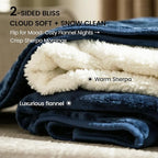 gogobunny Waterproof Bed Blanket, Reversible Sherpa Fleece Throw Blanket - Image 5