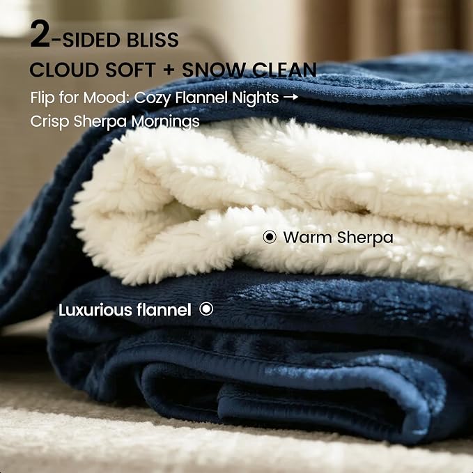 gogobunny Waterproof Bed Blanket, Reversible Sherpa Fleece Throw Blanket - Image 5