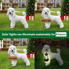 Poodle Statue Outdoor Decorations – Dog Statues Outdoor Standing White Poodle - Image 7