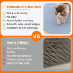 Jumbo Cat Litter Mat, 46x26 Inches Double Layer Honeycomb Litter Trapping Mat - Image 3