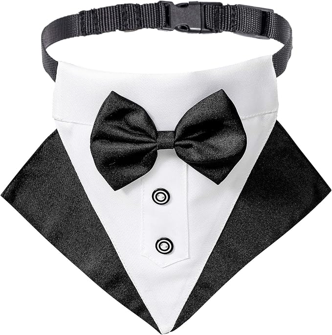 ADOGGYGO Formal Dog Tuxedo Wedding Puppt Bandana Collar by ADOGGYGO