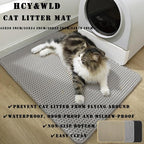 HCY&WLD Cat Litter Mat, 45x26 Inch Extra Large&Long Double Layer Cat Litter Box - Image 2