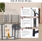 Dog Playpen 32 inch 10 Panels Indoor Dog Pen - Image 5