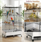 Encrypted Bird Cage Large Bird Cages 57-Inch, Top Storage Space, Bottom Splash - Image 2