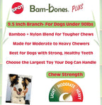 SPOT Bam-Bones Plus Branch -Bamboo Fiber & Nylon, Durable Long Lasting Dog Chew - Image 2