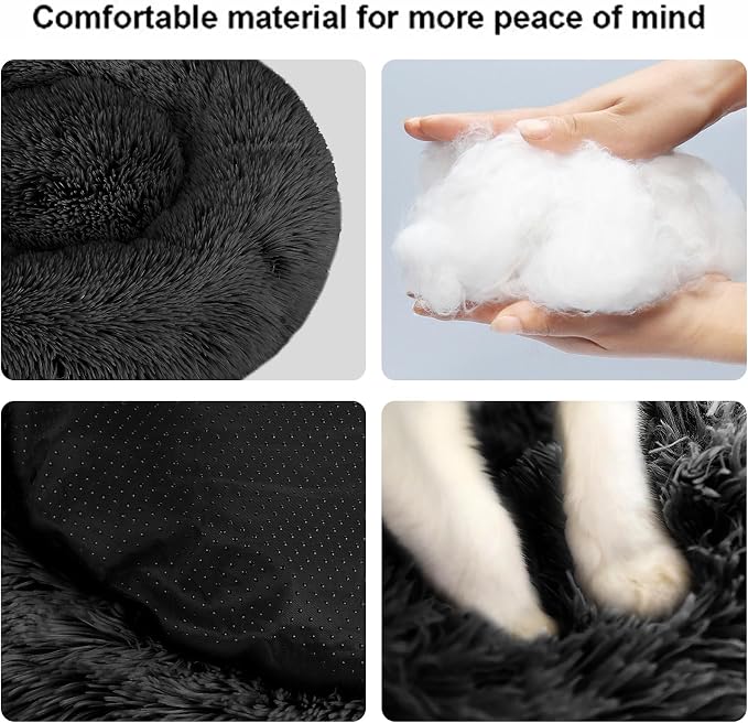 Cat Beds for Indoor Cats, 15.7 Inch Small Cats Beds, Washable-Round Pet Bed for - Image 2