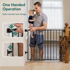 Babelio Baby Gate for Stairs, Kitchen & Doorways, No Bottom Bar| One-Handed - Image 4