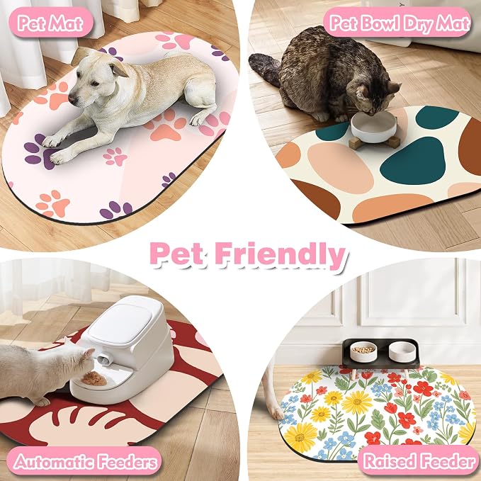 Large Pet Feeding Mat – 28''x17'' Absorbent Dog Mat - Image 6