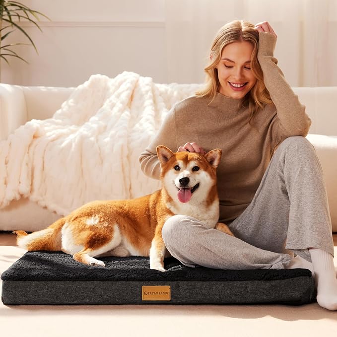 Patas Lague Orthopedic XL Dog Bed Large Sized Dog 48''X30'', Soft Waterproof - Image 2