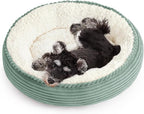 Love's cabin Round Donut Cat and Dog Cushion Bed, 25in Pet Bed by Lovescabin