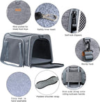 Cat Carrier - Portable Foldable Dog Pet Carrier, Soft-Sided Pet Bag up to 15 Lbs - Image 4