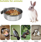 2 Pcs Medium Bird Feeding Dish Cups, Parrot Food Bowl Cage - Image 3