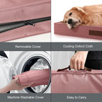 Outdoor Large Washable Dog Bed, Orthopedic Egg Crate Foam Dog Crate Mat - Image 6