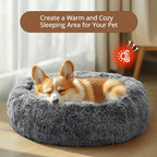 JOLLYVOGUE Calming Dog Bed Medium Size Dog, Anti-Anxiety Donut Medium Pet Bed - Image 4