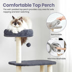 Small Cat Tree Tower with Lots of Scratching Posts - Image 7