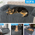 Wn's Day Luxurious Dog Couch Bed, Washable Calming Dog Couch Cover, Removable - Image 5