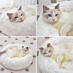 White Faux Fur Cat & Dog Beds 20 inches - Image 5