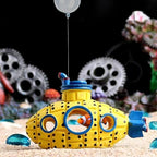 Floating Fish Tank Decoration, LittleCute Retro Submarine AquariumDecoration - Image 2