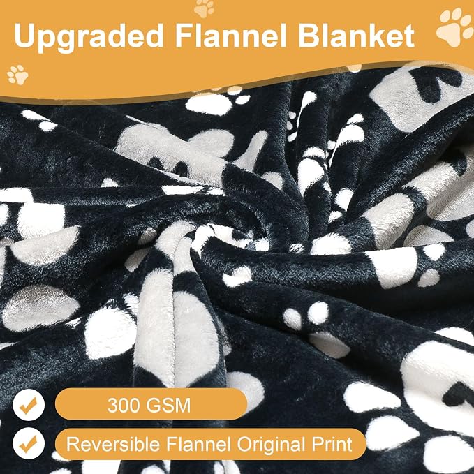 Dog Blankets 3 Pack for Large Medium Pet Cat, Soft Fuzzy Washable Blanket - Image 5