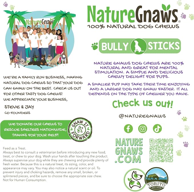 Nature Gnaws Bully Stick Bites for Small Dogs 2-4" - Image 5