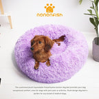 Calming Dog Bed for Medium Dogs Washable Donut 30 inches Anti-Slip Pet Bed - Image 6