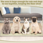 Riakrum Cat Scratch Pad, 2 Pack 32 x 16 Inches Sisal Mat, Natural Fabric Cat Pad - Image 5