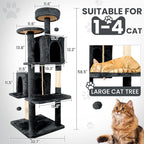 58.5inch Large Cat Tree Tower Condo - Image 2