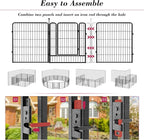 Dog Playpen 32 inch 24 Panels Indoor Outdoor Dog Pen - Image 5