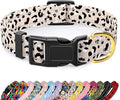 Reflective Dog Collar for Large Dogs, Cute Leopard Style Adjustable Heavy-Duty by TMOODEL