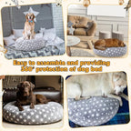 Youyole Small Washable Round Dog & Cat Bed Cover Replacement Waterproof 20 x 20 - Image 4