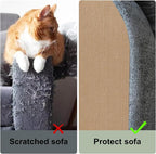 Cat Scratching Climbing Carpet Mat, Adhesive Trimmable Cat Scratcher Furniture - Image 3