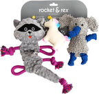rocket & rex Dog Chew Toy Set for Small to Medium Breeds, Includes a Stuffing by rocket+%26+rex