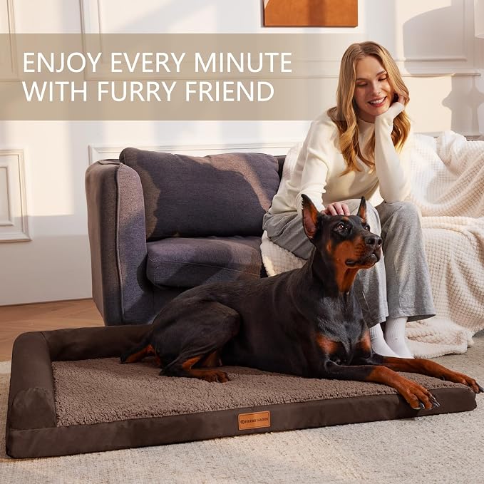 Patas Lague Orthopedic XL Dog Bed Large Sized Dog 42''X28'', Waterproof L - Image 2