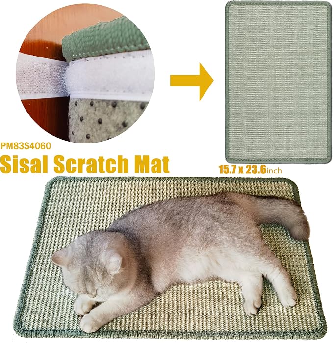 Cat Scratcher Mat, 23.6x15.7inch Sisal Cat Scratchers - Image 6