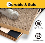 Cardboard Cat House with Scratch Pad & Catnip, Cat Play Scratching House - Image 2