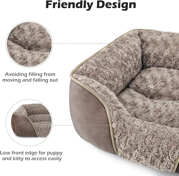 INVENHO Medium Dog Bed Rectangle Washable Orthopedic Soft Calming Sleeping - Image 5