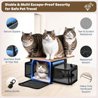 Top and 2 Sides Expandable Pet Carrier 17x11x9.5, TSA Airline Approved Small - Image 5