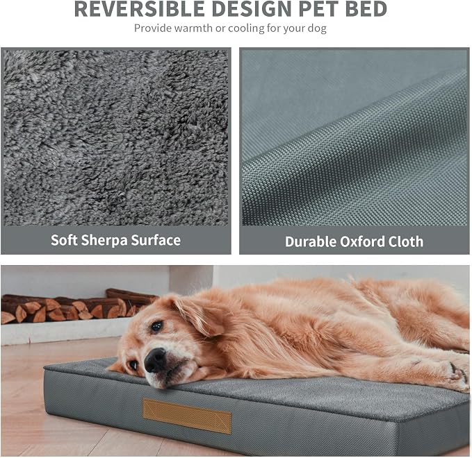 Orthopedic Dog Bed for Large Dogs, Plush Washable Pet Bed for Large Size Dogs - Image 5