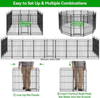 Dog Fence Outdoor 16 Piece Panels 32" Height, Square Steel Pipe - Image 8