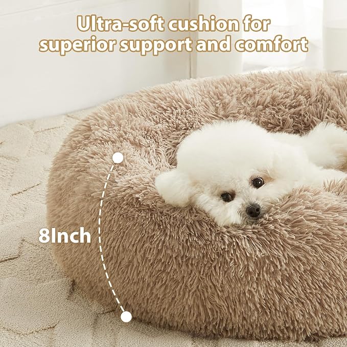 WNPETHOME Donut Dog Beds Large Sized Dog, Anti-Anxiety Caming Large Pet Bed - Image 2