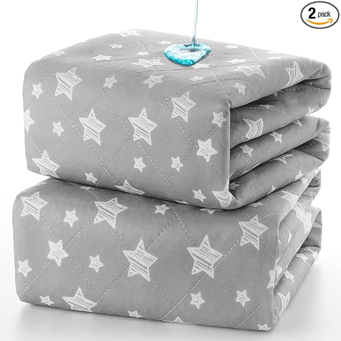 Waterproof Bed Pads Washable 34" x 36", Absorbent Chuck Pads by Moonsea