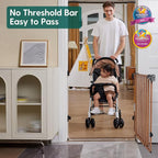 Babelio Baby Gate for Stairs & Doorways, 26-43" W 28" H No Bottom Bar| Easy - Image 2
