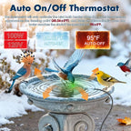 2 Pack Outdoors 100W Bird Bath Heater - Image 4