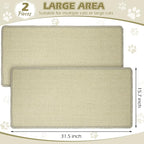 Riakrum Cat Scratch Pad, 2 Pack 32 x 16 Inches Sisal Mat, Natural Fabric Cat Pad - Image 2