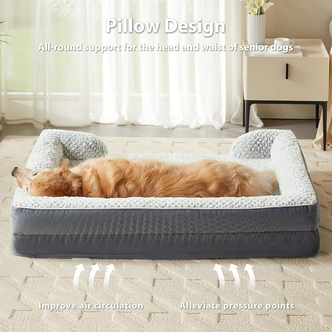 Orthopedic Dog Bed for Extra Large Dogs, Egg Crate Foam Bed for Extra Large Dogs - Image 2