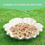 MUMTOP Bird Baths for Outdoors, Antique Outdoor Garden Bird Bath Resin Flower - Image 7