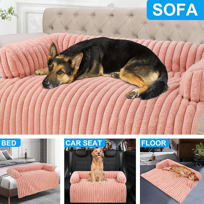 Luxurious Dog Couch Bed, Washable Calming Dog Couch Cover, Removable Couch - Image 5